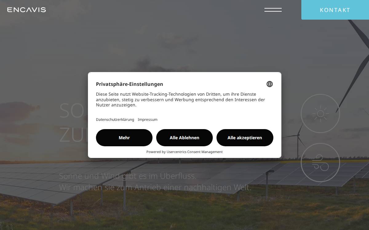 Encavis website preview