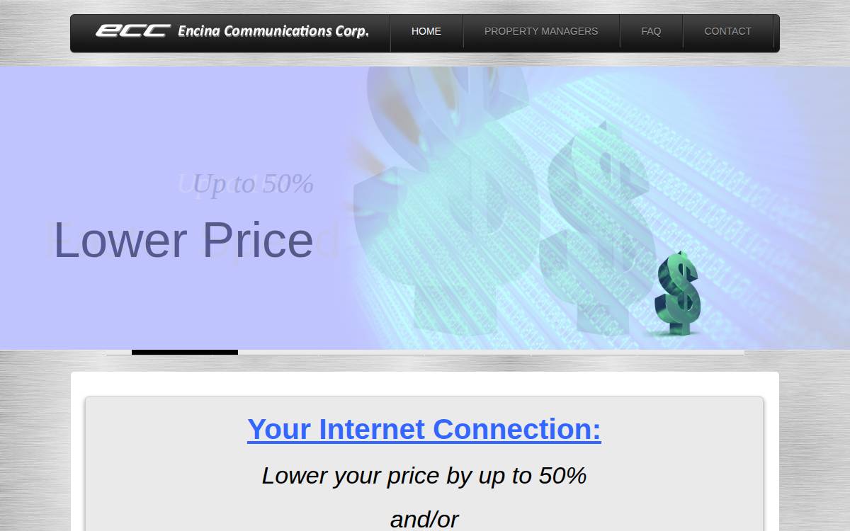 Encina Communications website preview