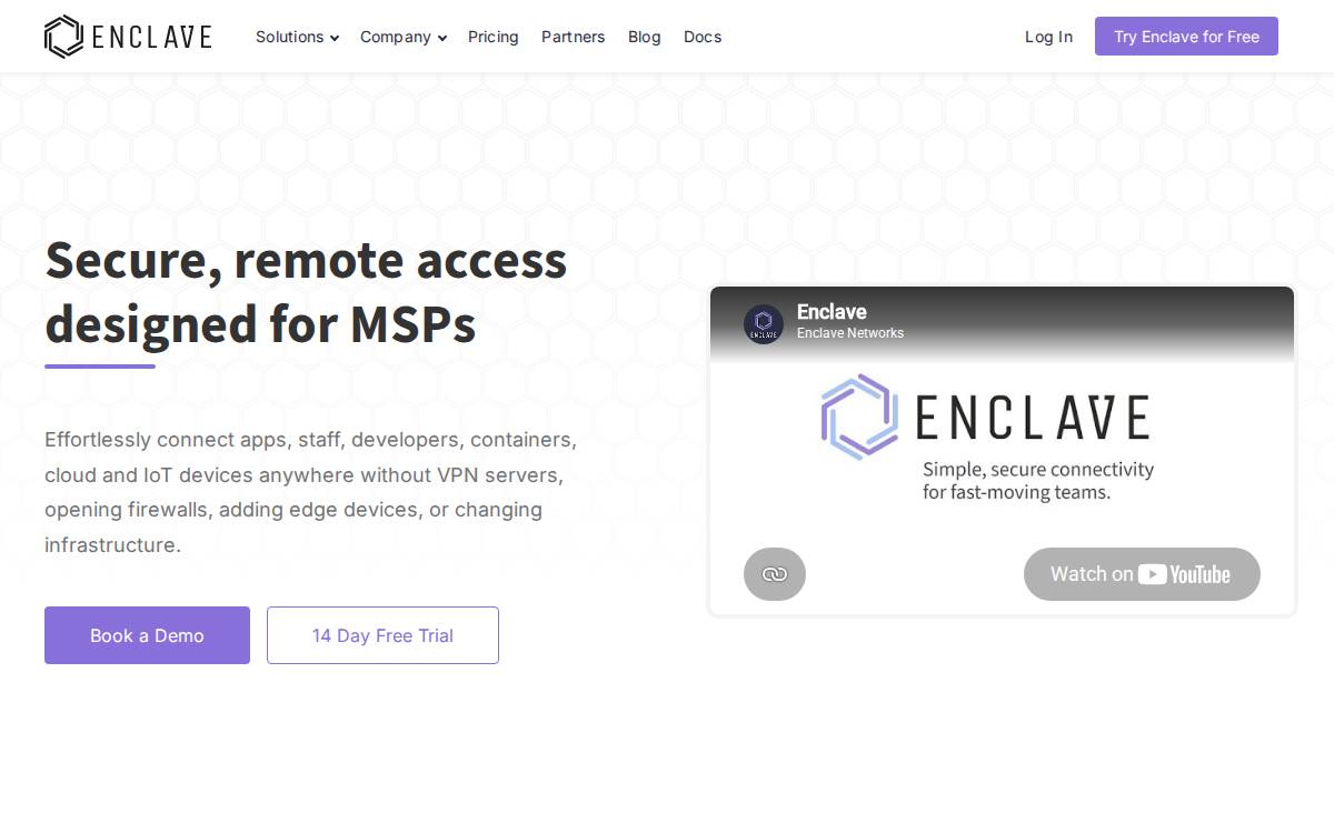 Enclave website preview