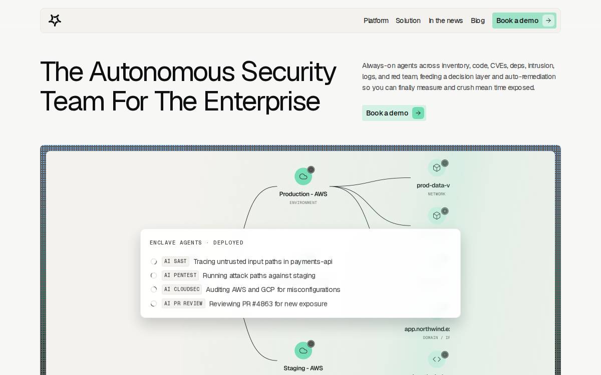 Enclave website preview