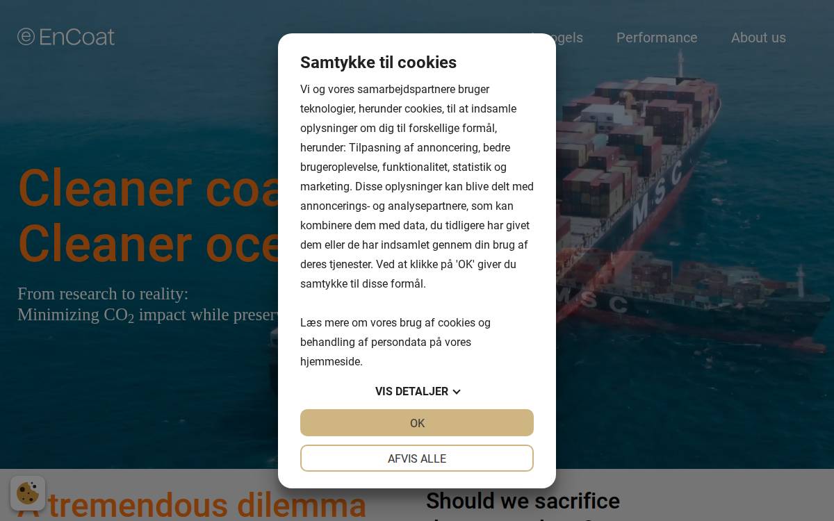 EnCoat website preview