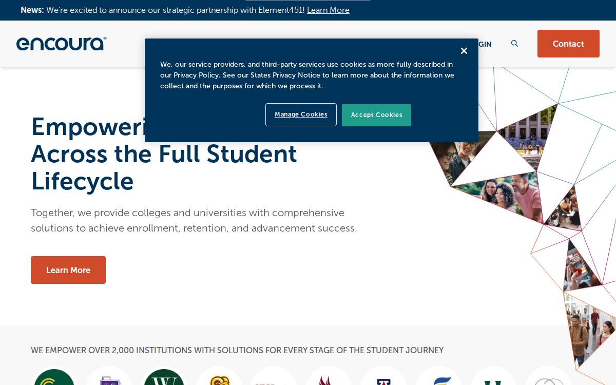 Encoura website preview