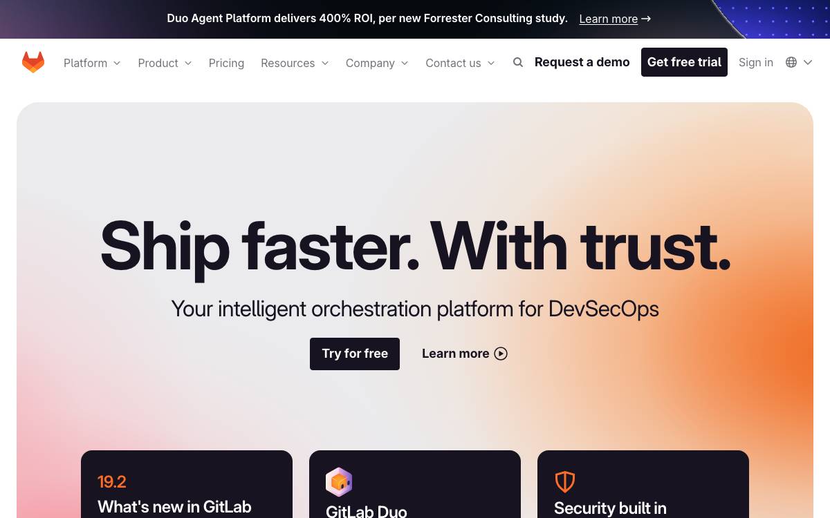 GitLab website preview