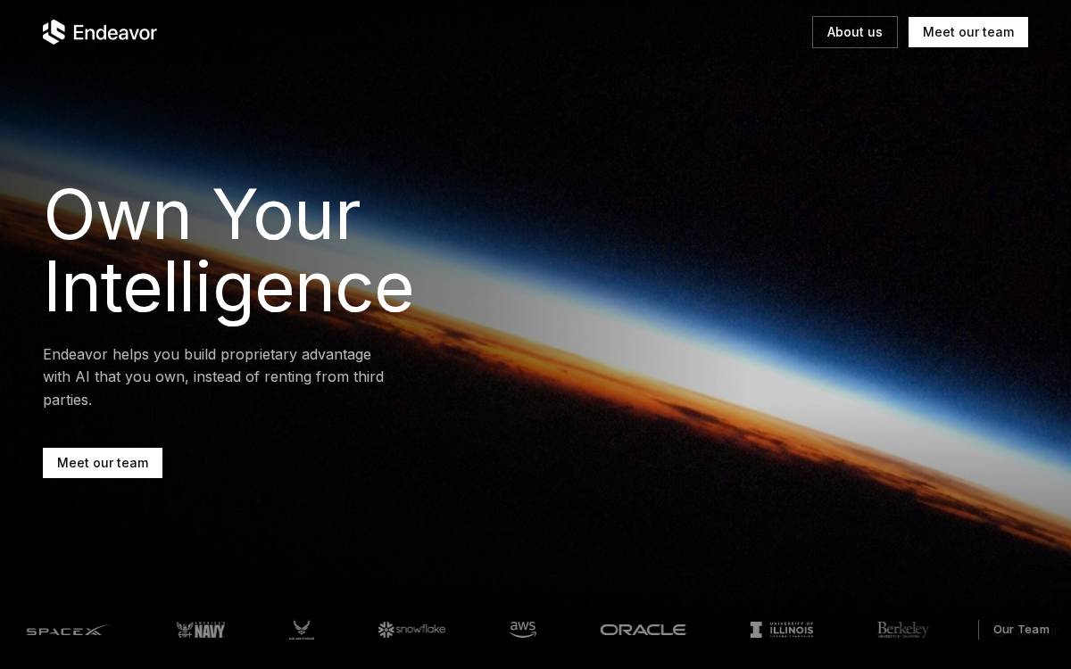 Endeavor AI website preview