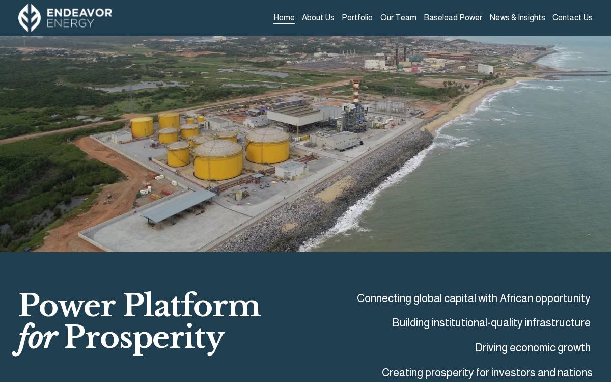 Endeavor Energy website preview