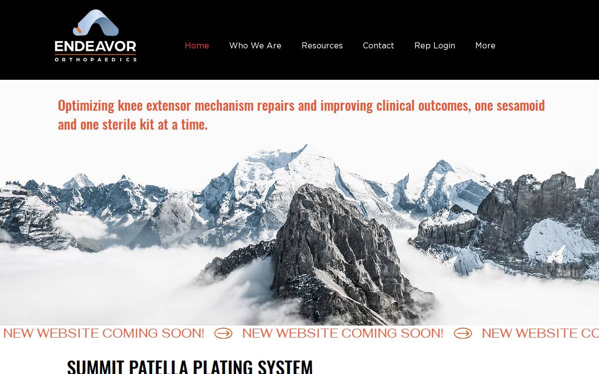 Endeavor Orthopaedics website preview