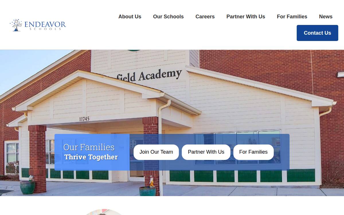 Endeavor Schools website preview