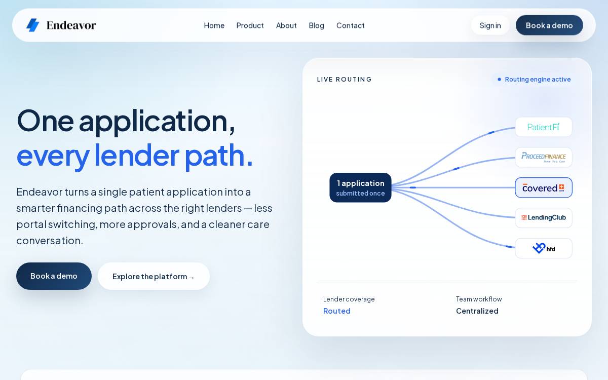 Endeavorflow website preview