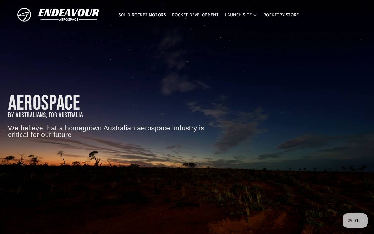 Endeavour Aerospace website preview