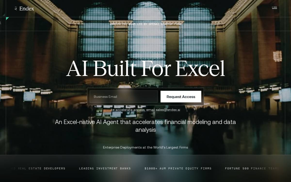 Endex website preview