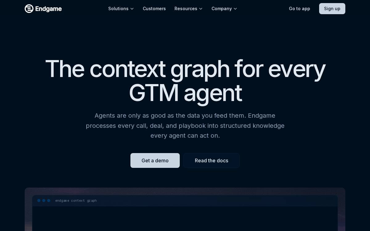 Endgame website preview