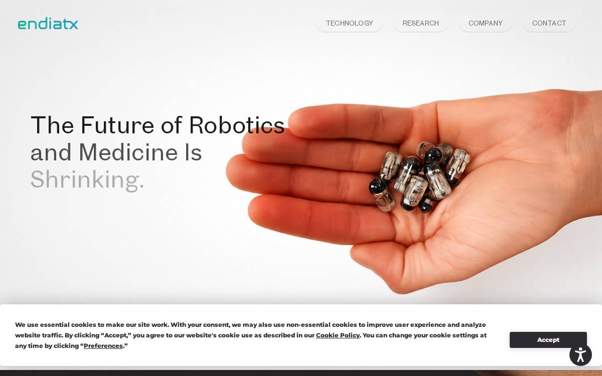Endiatx website preview