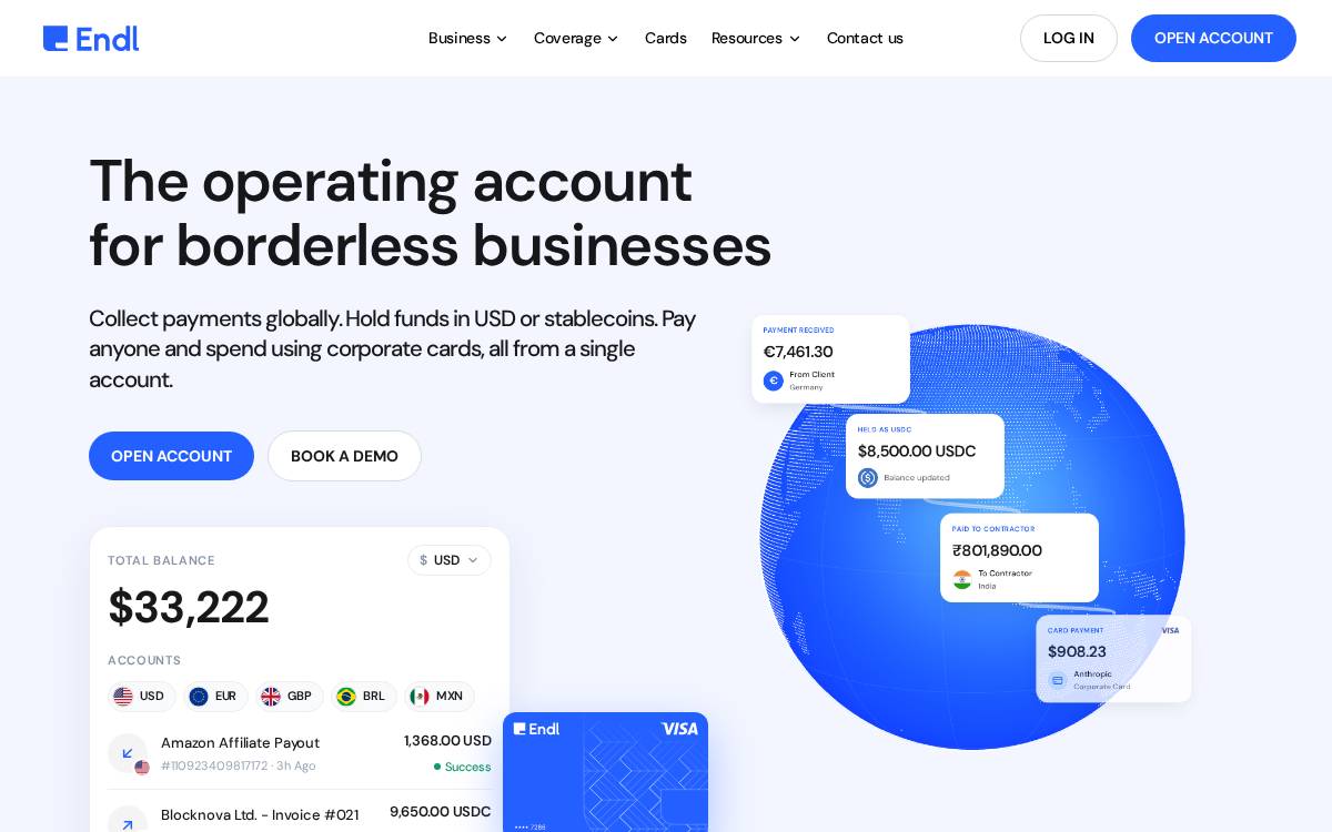 Endl website preview