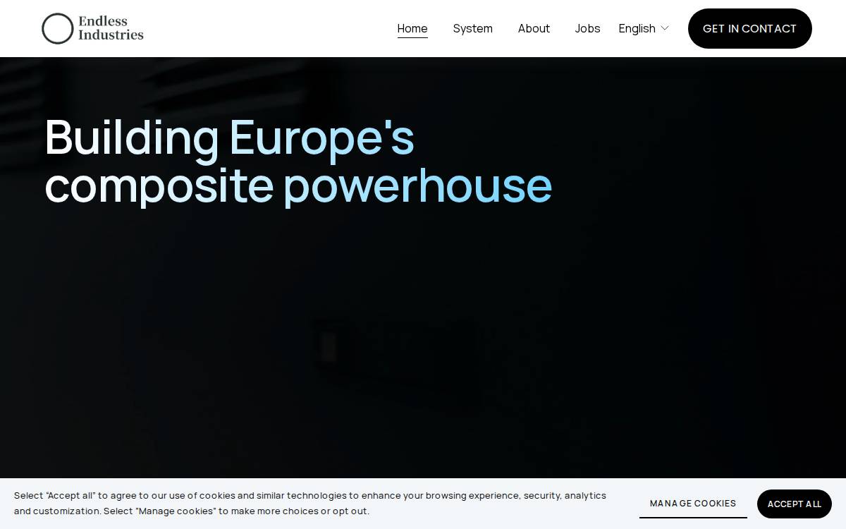 Endless Industries website preview