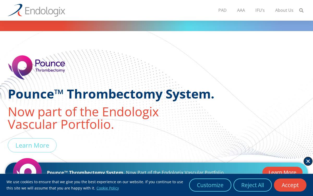 Endologix website preview