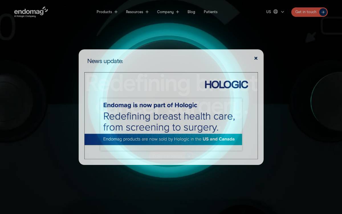 Endomag website preview