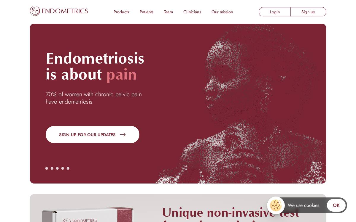 Endometrics website preview