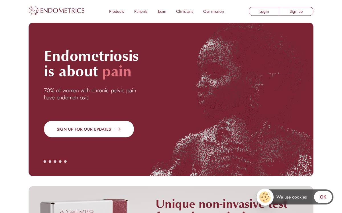 Endometrics website preview