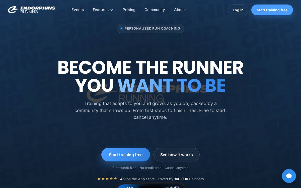 Endorphins website preview
