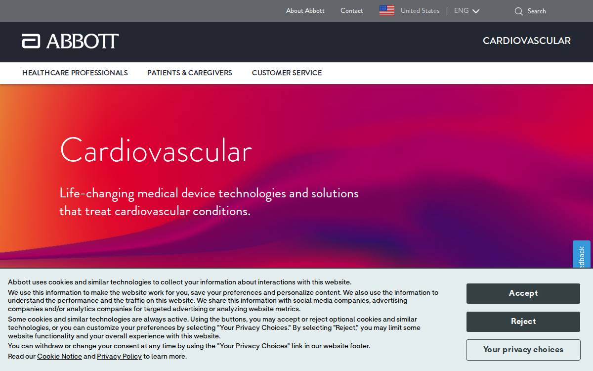 EndoSense website preview