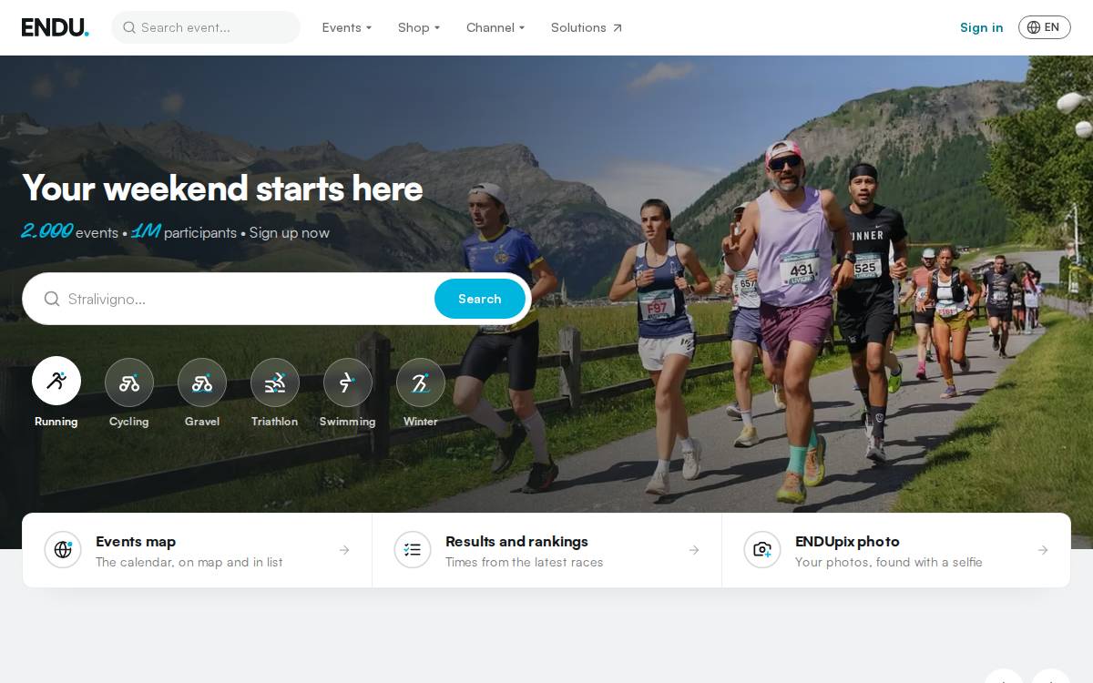Endu website preview