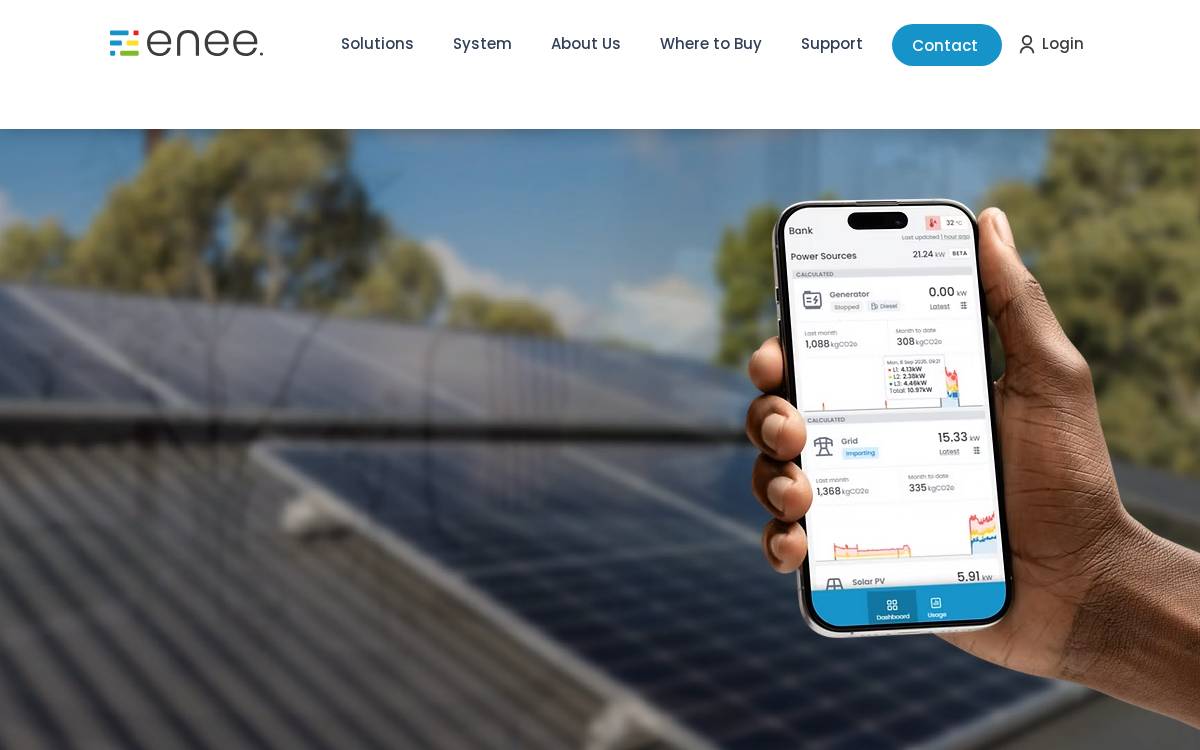 enee website preview