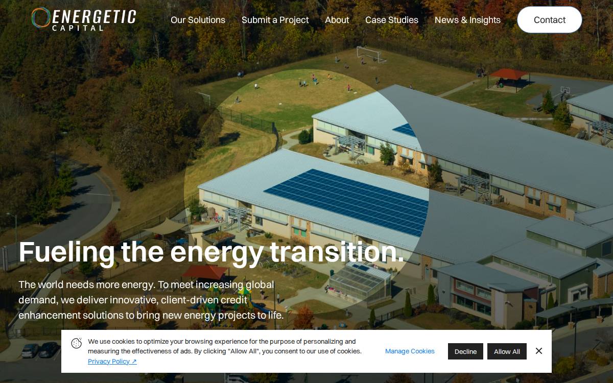 Energetic Insurance website preview