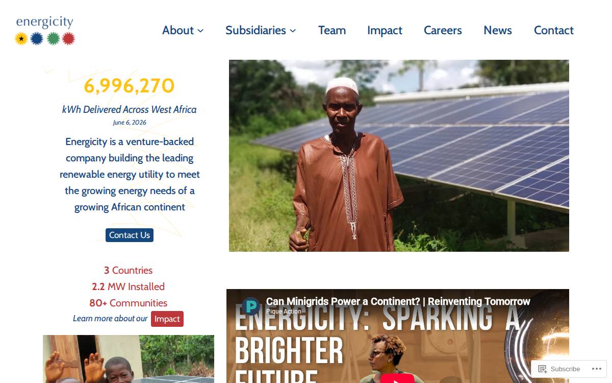 Energicitycorp website preview