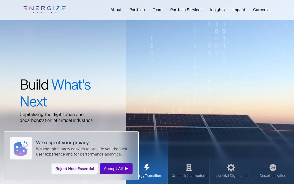 Energizecap website preview