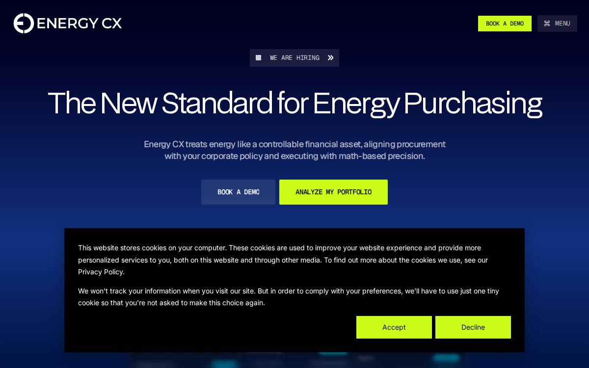 Energy CX website preview