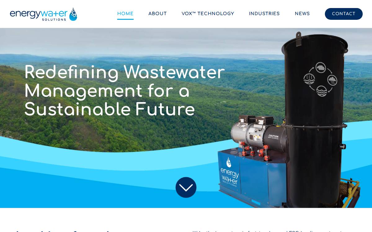 Energy Water Solutions website preview