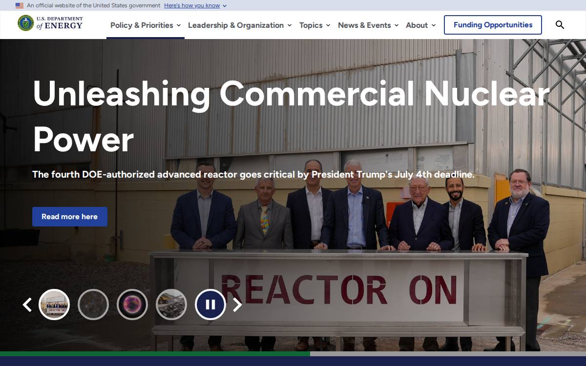 Energy website preview