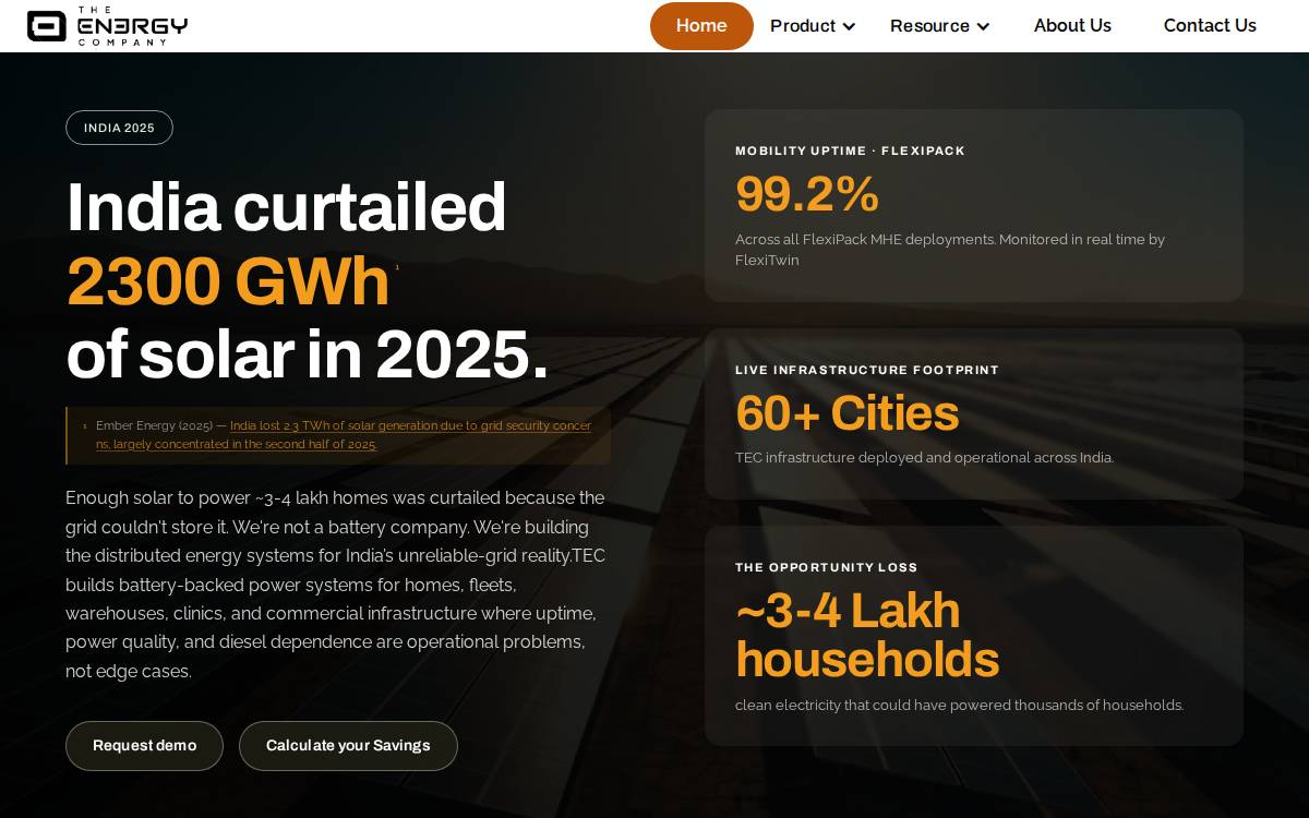 Energycompany website preview