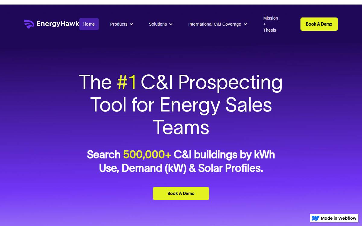 EnergyHawk website preview