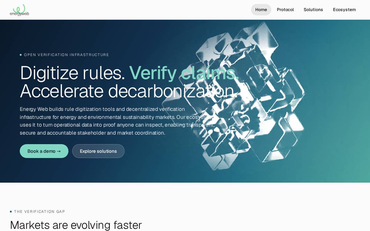 Energy Web website preview