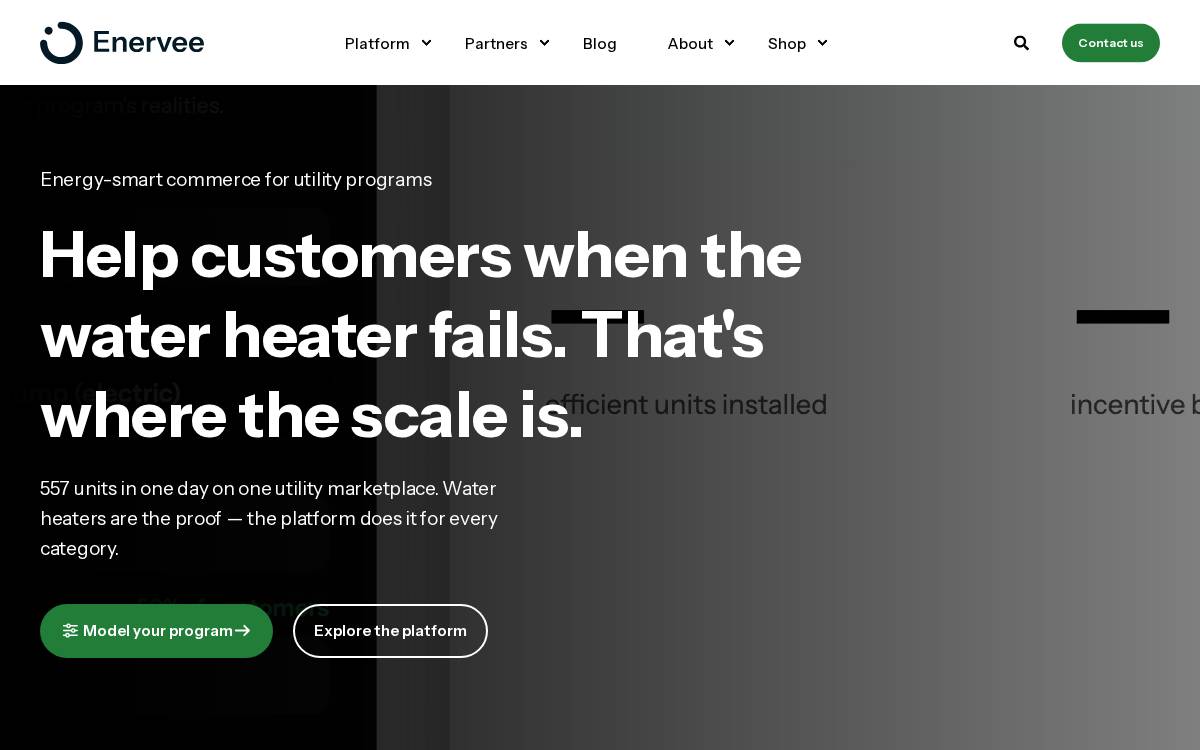 Enervee website preview