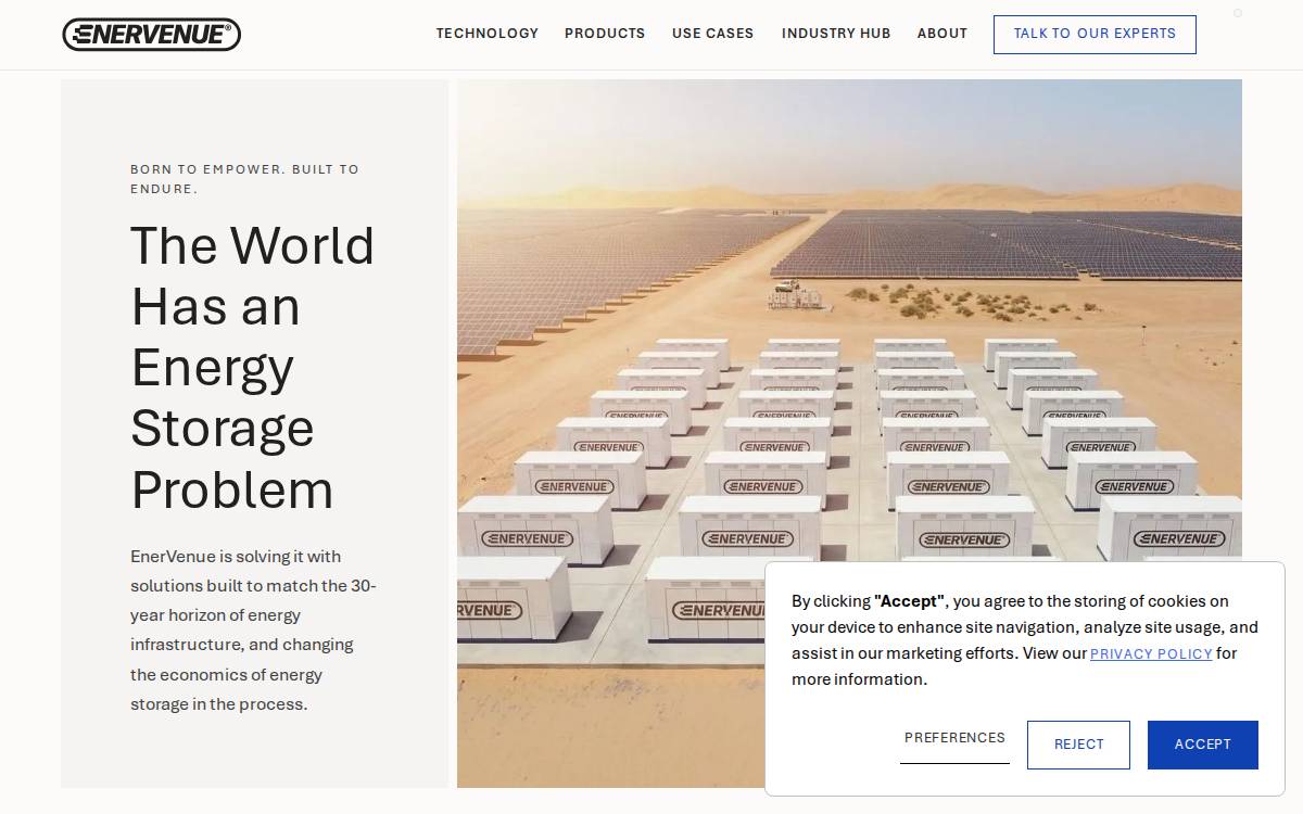 Enervenue website preview