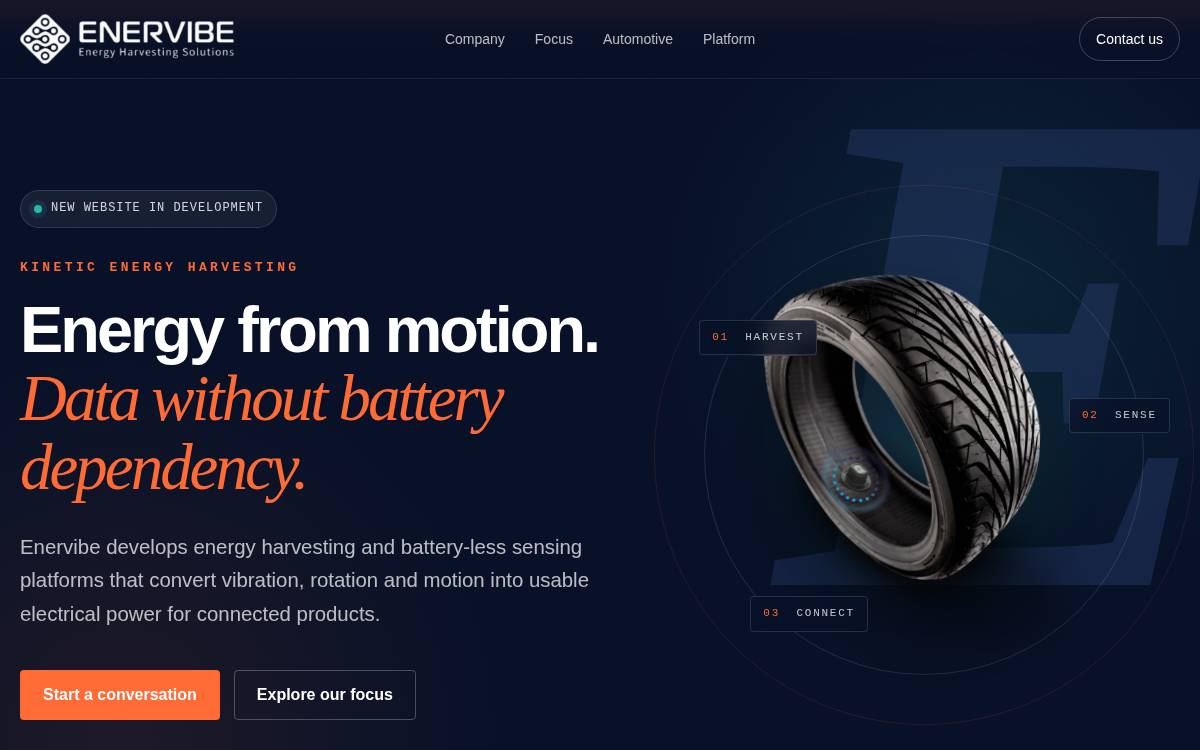 Enervibe website preview