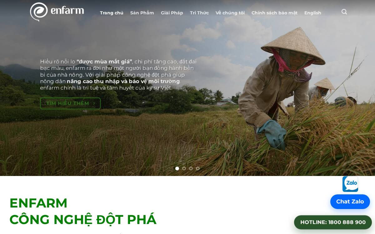 Enfarm website preview