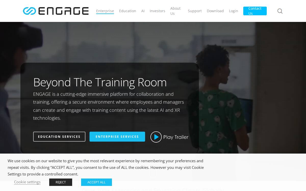 Engage XR Holdings plc website preview