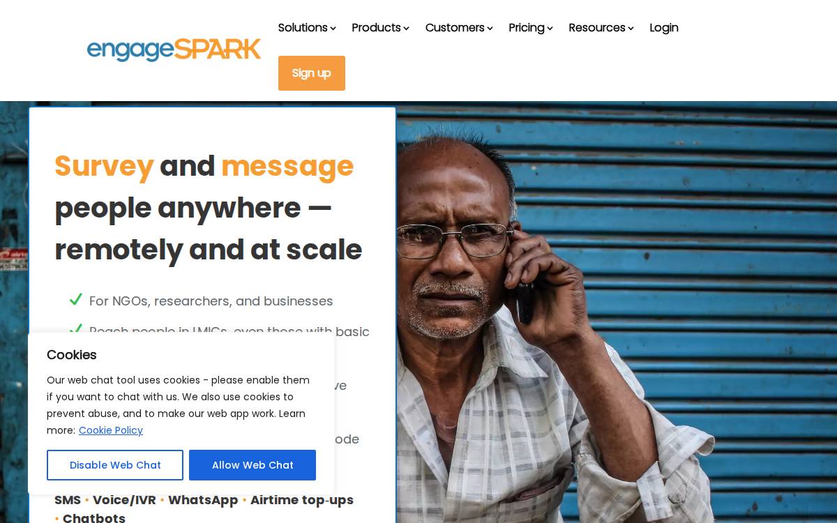 Engagespark website preview