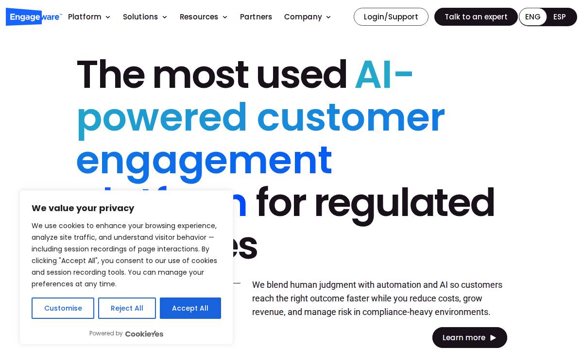 Engageware website preview