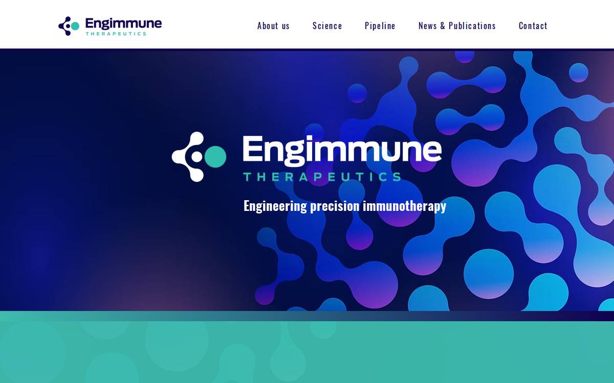 Engimmune Therapeutics website preview