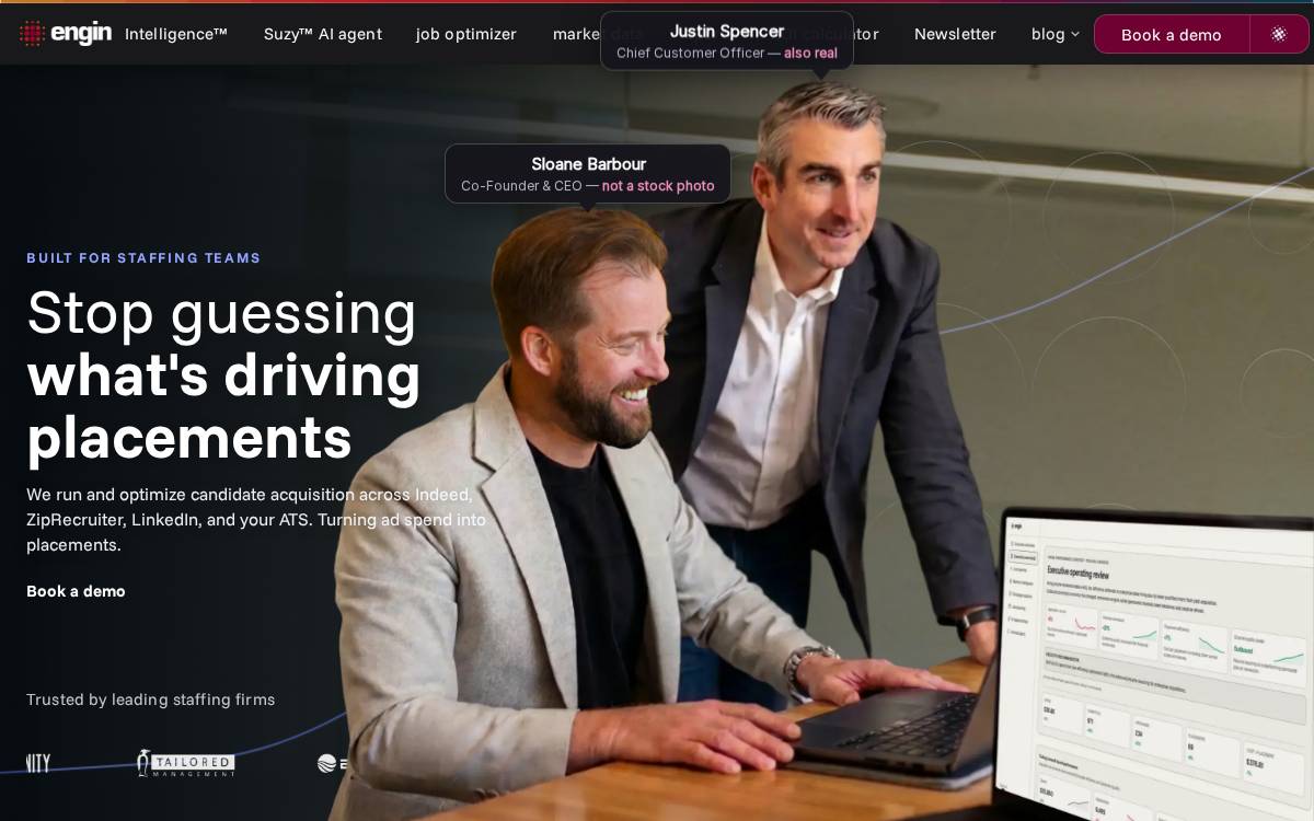 Engin website preview