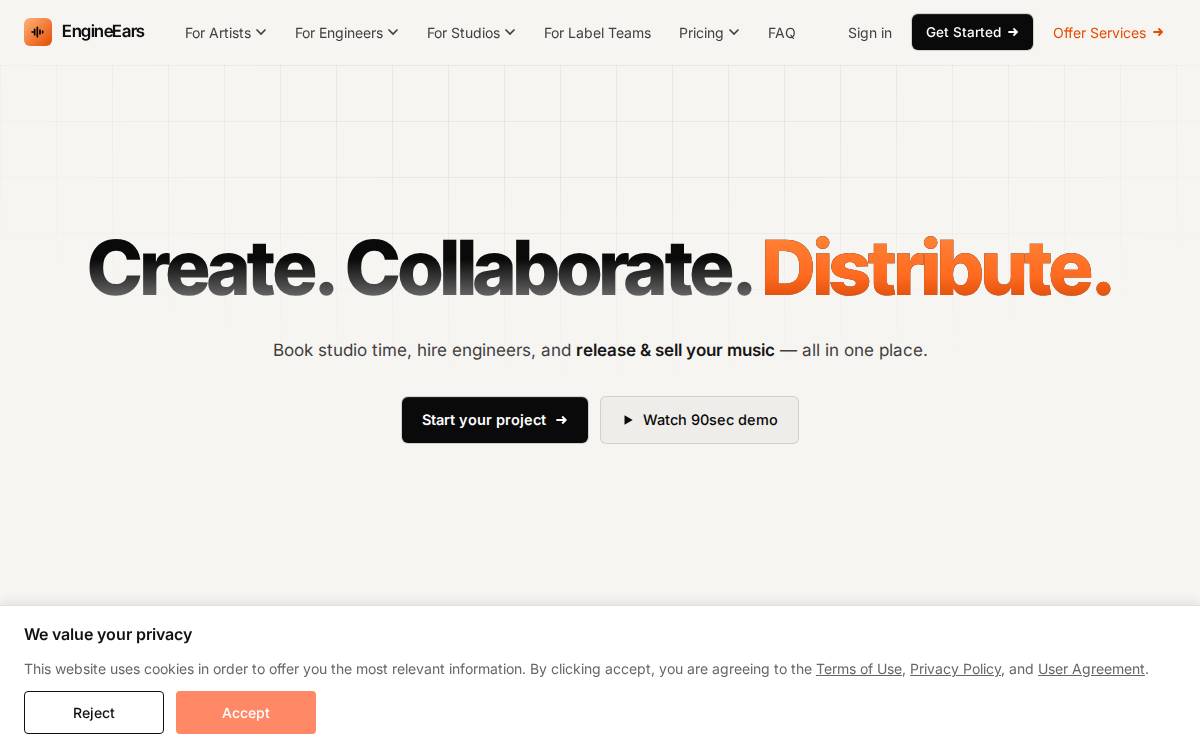 EngineEars website preview