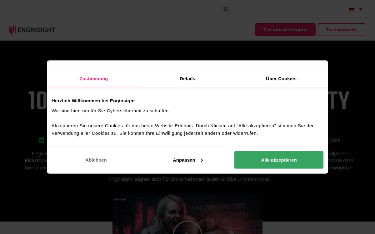 Enginsight website preview