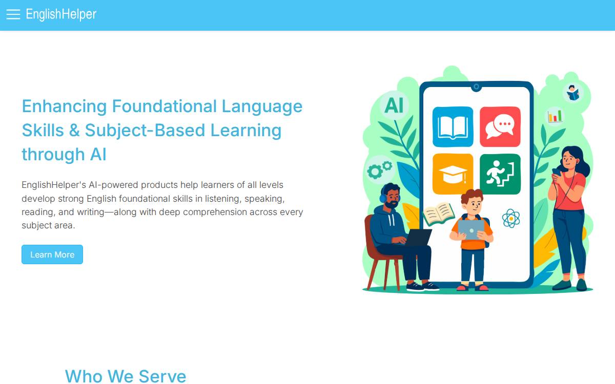 English Helper website preview