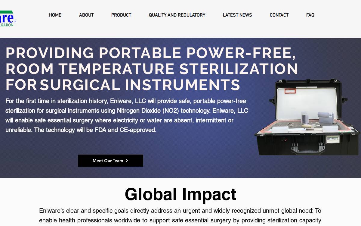 Eniware website preview