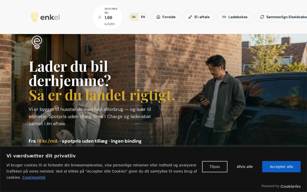 Enkelenergi website preview