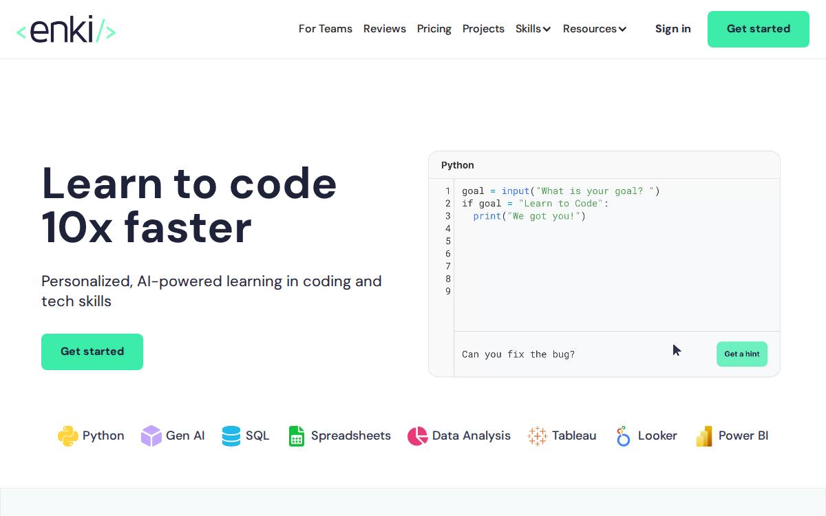 Enki website preview